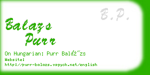 balazs purr business card